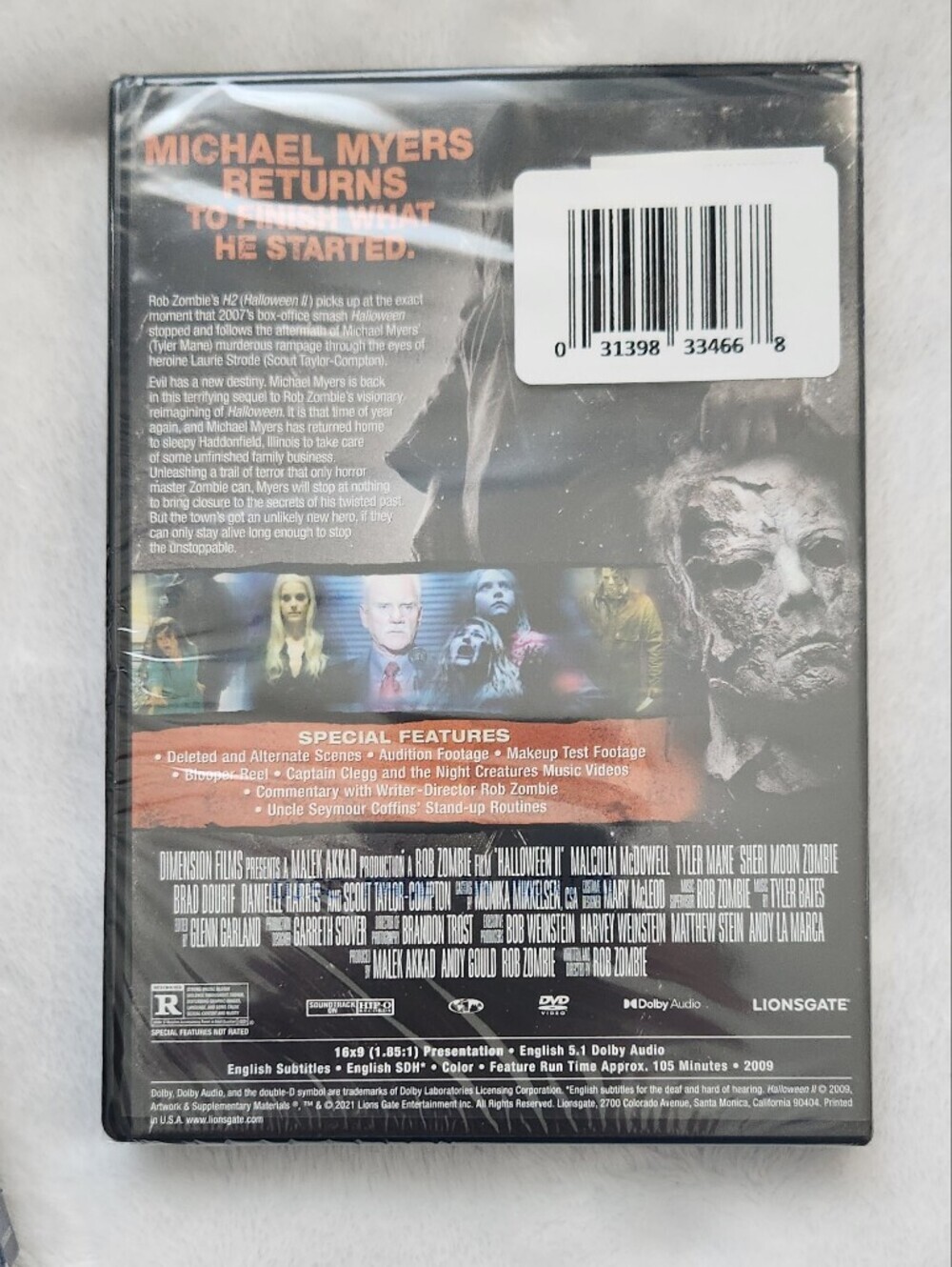 🚨 FACTORY SEALED  Rob Zombie's Halloween II DVD Shiny Shattered Glass Slipcover - Picture 4 of 8